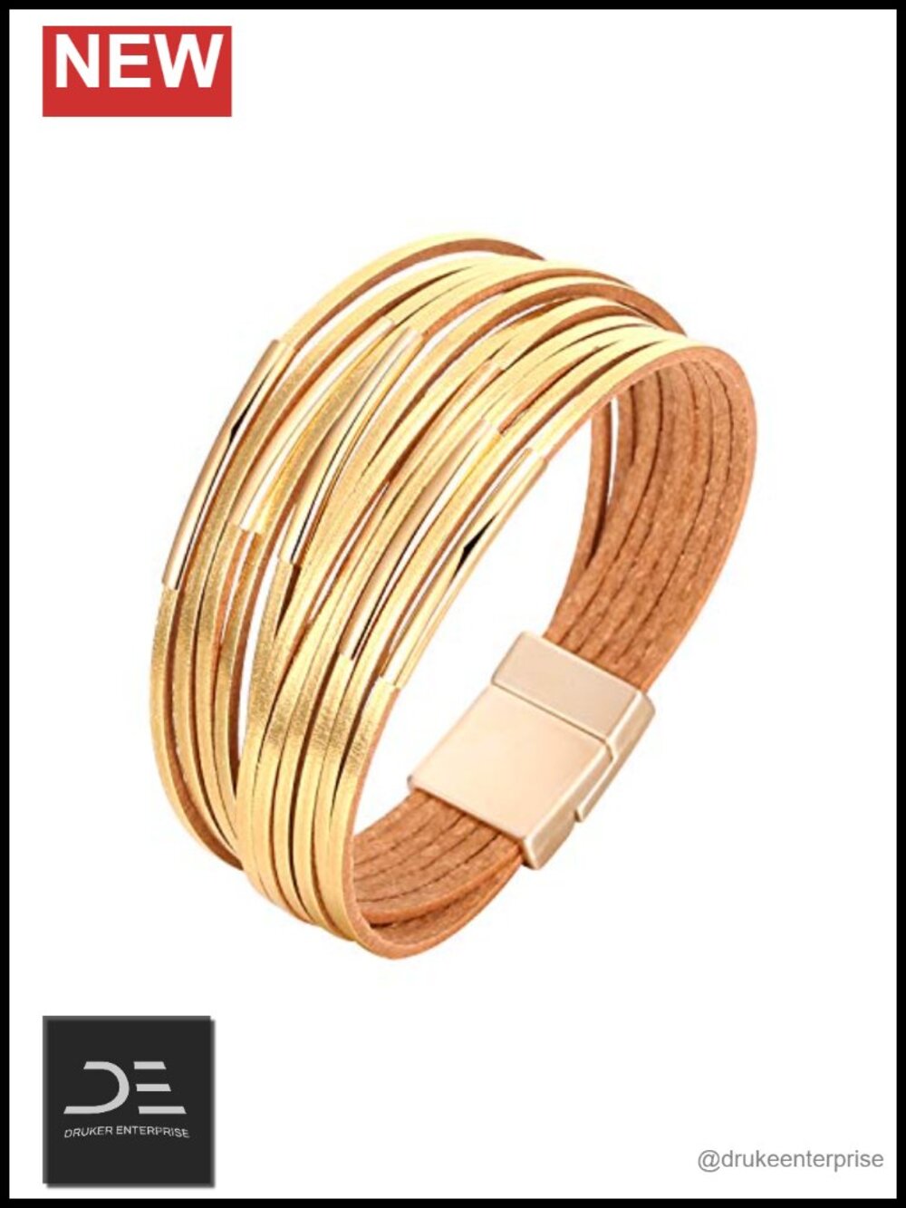 Faux Leather Wrap Bracelets for Women Boho Western Layered Cuff Jewelry